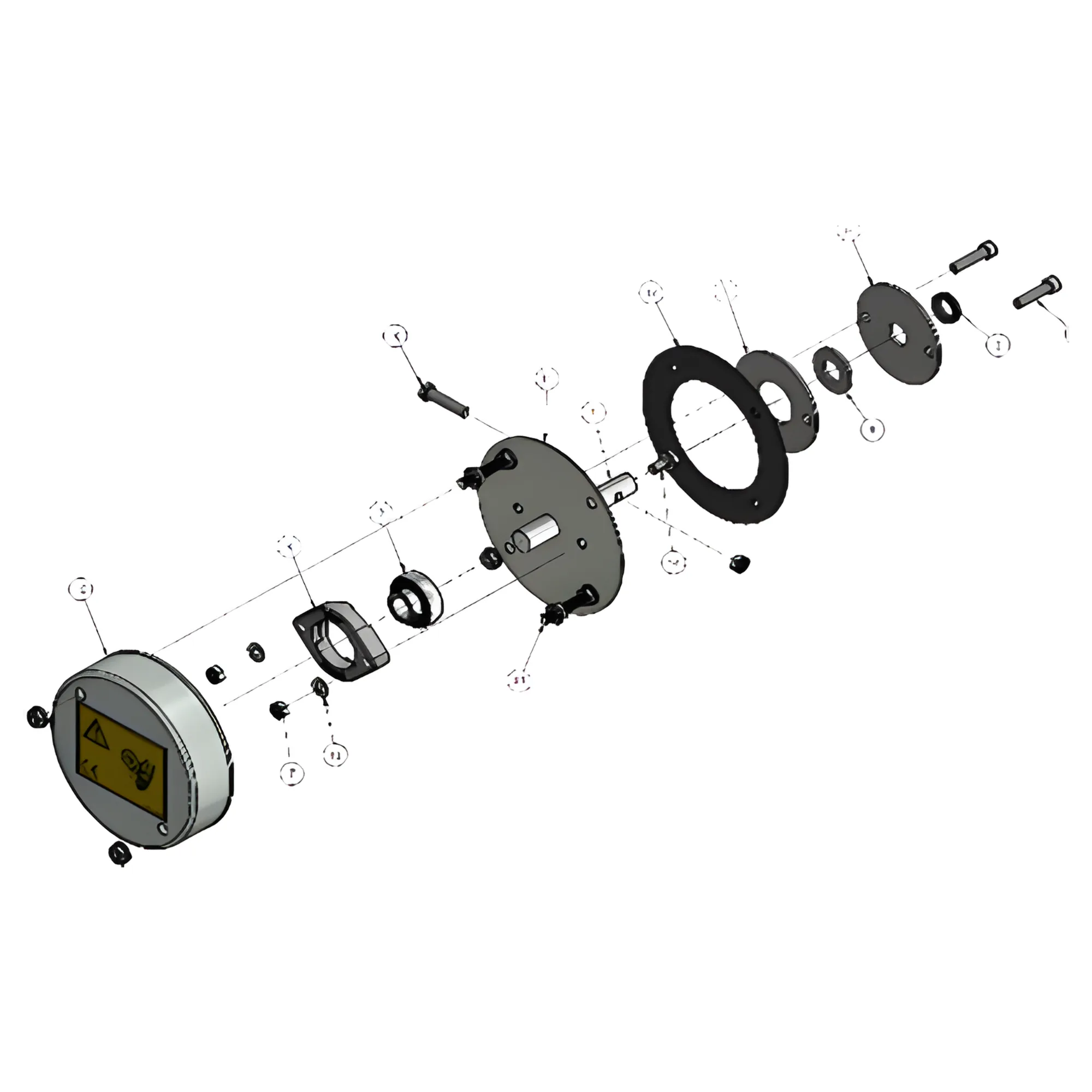 Gavelfläns med ändlager 102mm