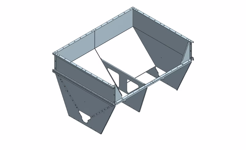 Aftipningskasse Ø135 - 2,0 m - 2,3 m³
