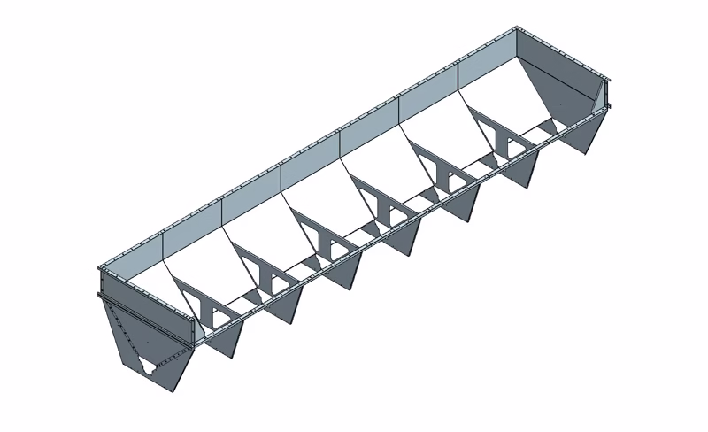 Aftipningskasse Ø135 - 7,0 m - 7,8 m³